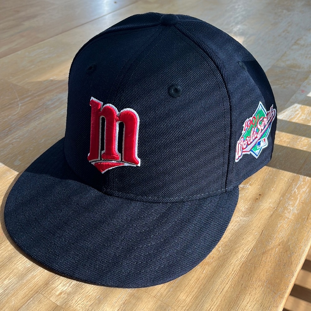 New Era 5950 Minnesota Twins Fitted 1991 WS Patch, Gray UV, No flag/batterman